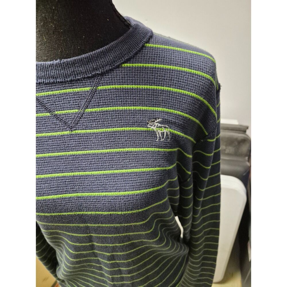 vintage mid-2000s Abercrombie & Fitch striped muscle-fit thermal shirt